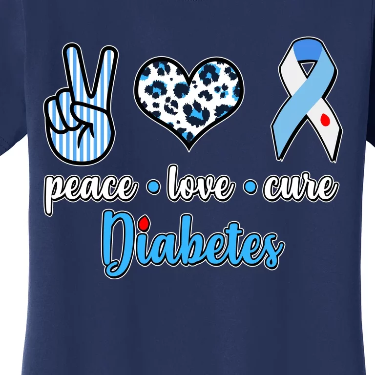 Peace Love Cure Diabetes Women's T-Shirt