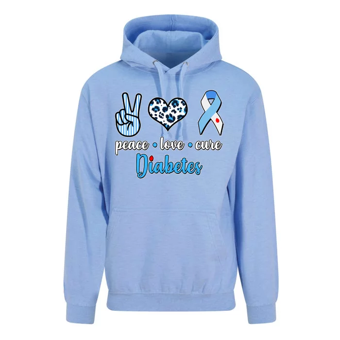 Peace Love Cure Diabetes Unisex Surf Hoodie