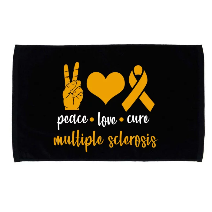 Peace Love Cure Multiple Sclerosis Microfiber Hand Towel