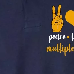 Peace Love Cure Multiple Sclerosis Softstyle Adult Sport Polo