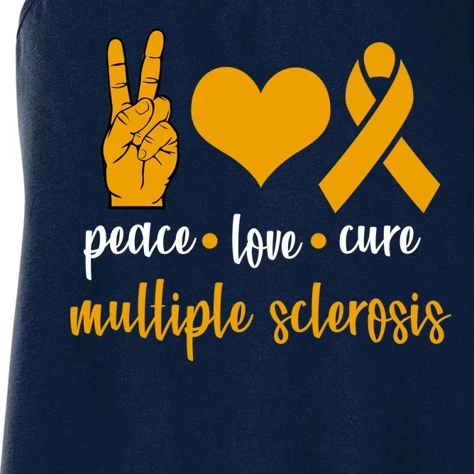 Peace Love Cure Multiple Sclerosis Women's Racerback Tank