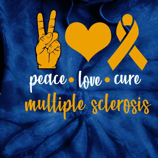 Peace Love Cure Multiple Sclerosis Tie Dye Hoodie