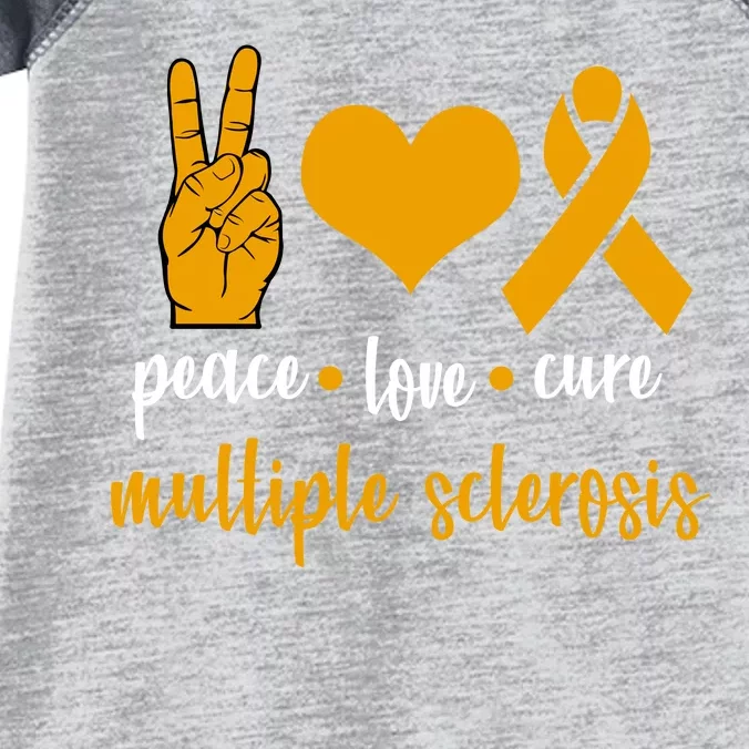 Peace Love Cure Multiple Sclerosis Infant Baby Jersey Bodysuit