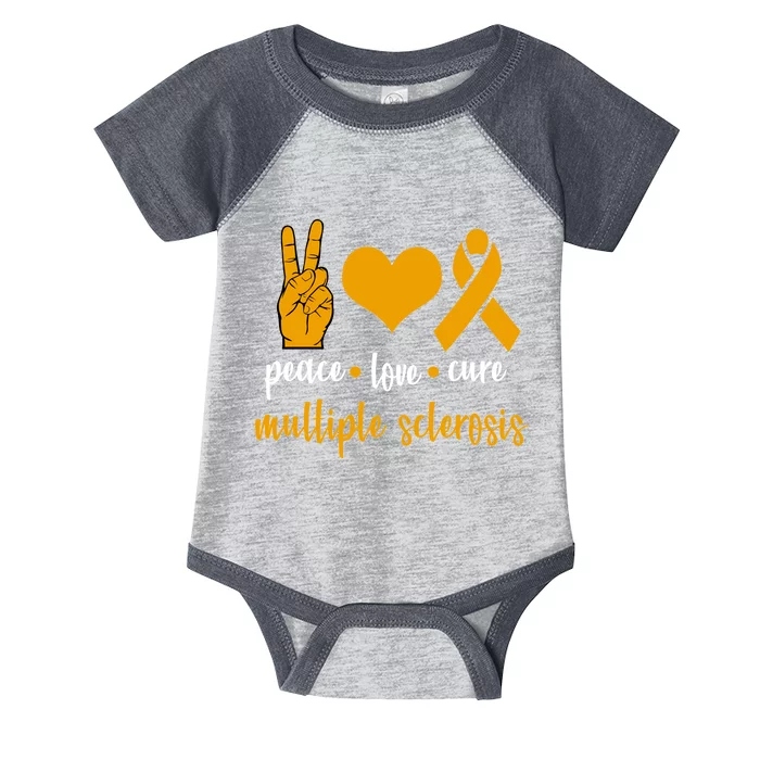 Peace Love Cure Multiple Sclerosis Infant Baby Jersey Bodysuit