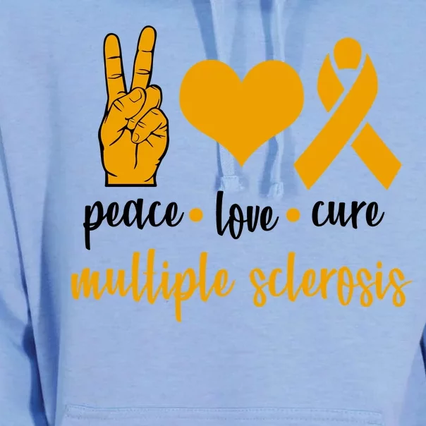 Peace Love Cure Multiple Sclerosis Unisex Surf Hoodie