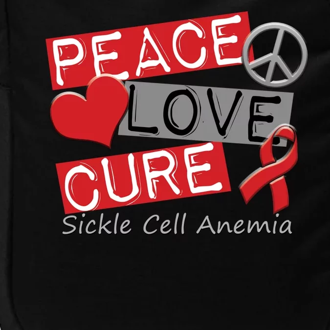 Peace Love Cure Sickle Cell Anemia Impact Tech Backpack