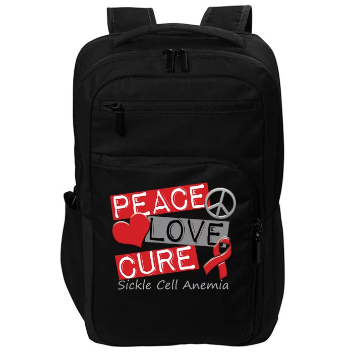 Peace Love Cure Sickle Cell Anemia Impact Tech Backpack