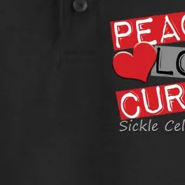 Peace Love Cure Sickle Cell Anemia Dry Zone Grid Performance Polo