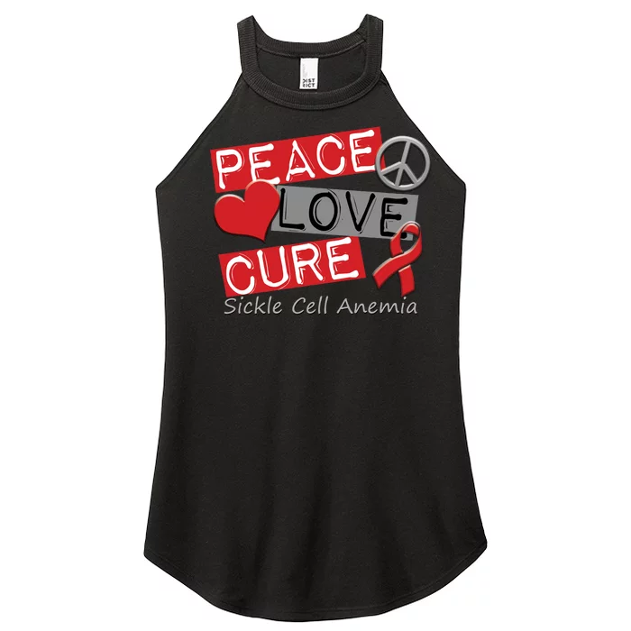 Peace Love Cure Sickle Cell Anemia Women’s Perfect Tri Rocker Tank