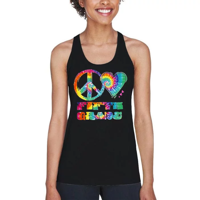 Peace Love Fifth Grade Women's Racerback Tank