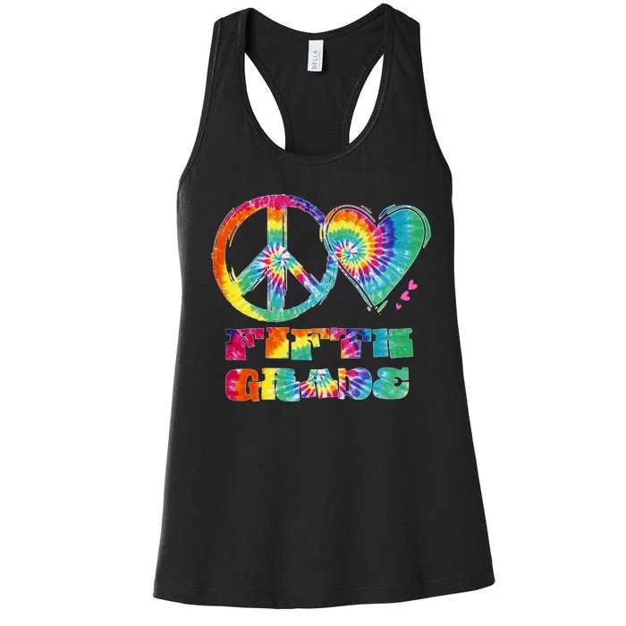 Peace Love Fifth Grade Women's Racerback Tank