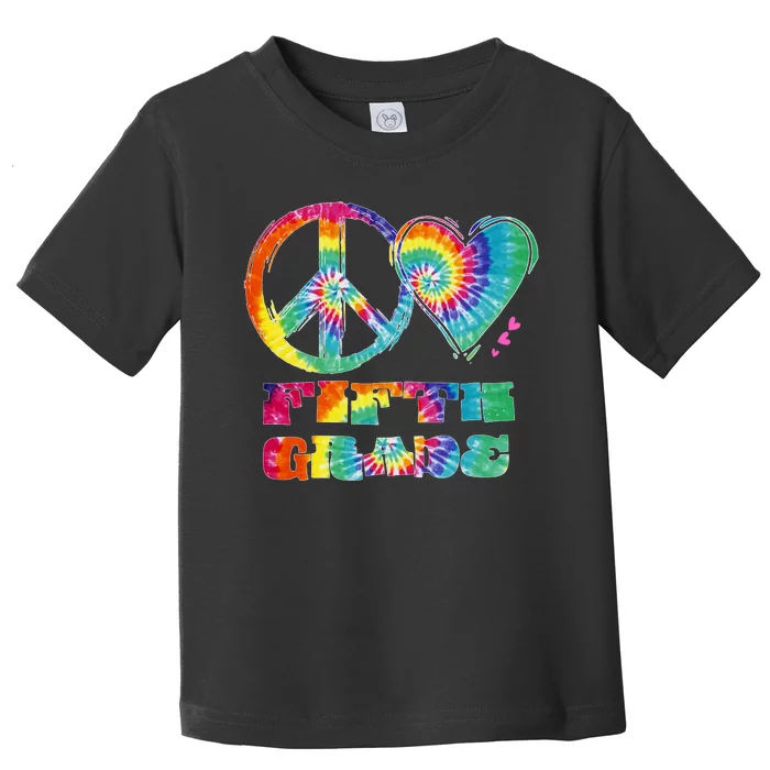 Peace Love Fifth Grade Toddler T-Shirt