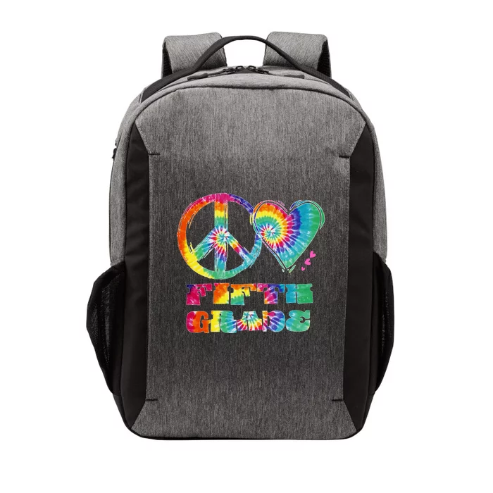 Peace Love Fifth Grade Vector Backpack