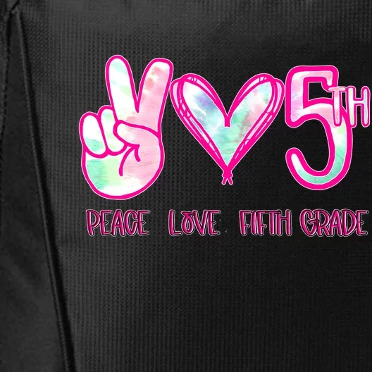 Peace Love Fifth-Grade Funny Cute City Backpack