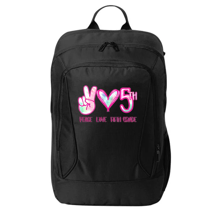 Peace Love Fifth-Grade Funny Cute City Backpack