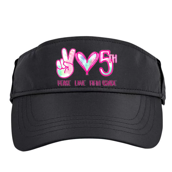 Peace Love Fifth-Grade Funny Cute Adult Drive Performance Visor