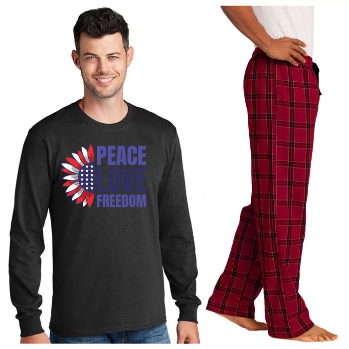 Peace Love Freedom Long Sleeve Pajama Set