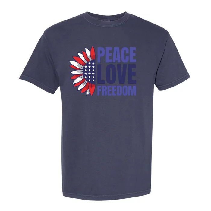 Peace Love Freedom Garment-Dyed Heavyweight T-Shirt