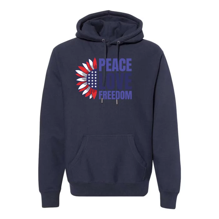 Peace Love Freedom Premium Hoodie