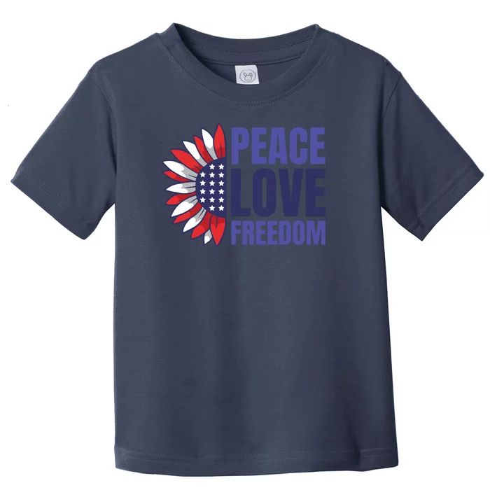 Peace Love Freedom Toddler T-Shirt