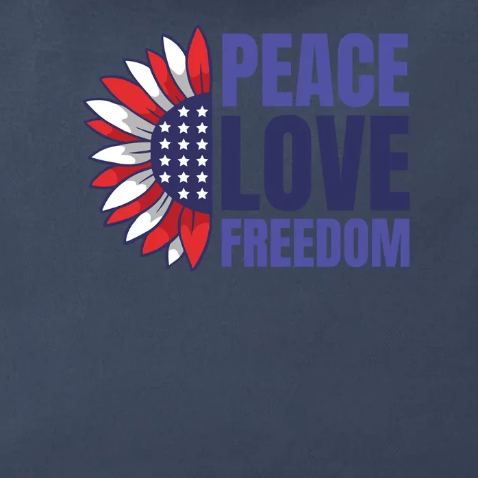 Peace Love Freedom Zip Tote Bag