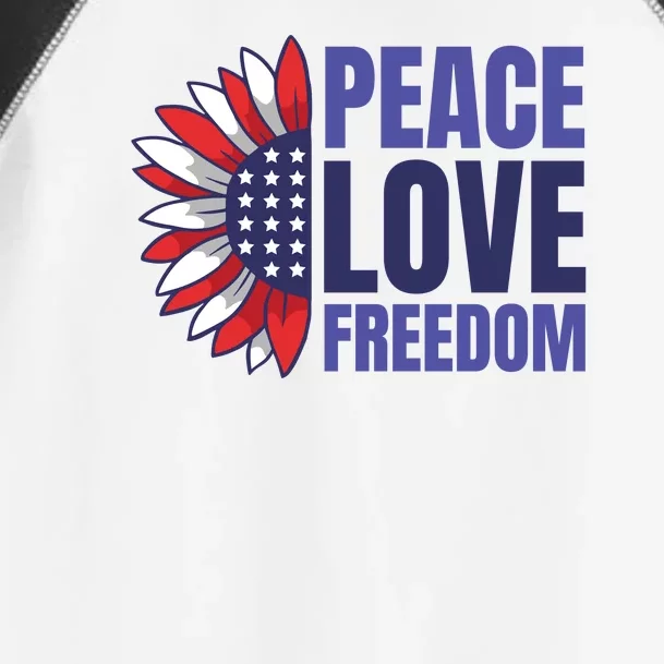 Peace Love Freedom Toddler Fine Jersey T-Shirt