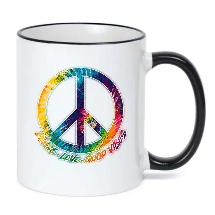 Peace Love Good Vibes Black Color Changing Mug