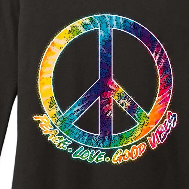 Peace Love Good Vibes Womens CVC Long Sleeve Shirt