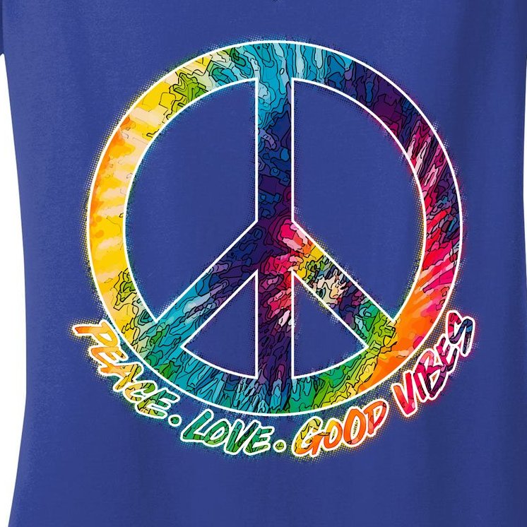 Peace Love Good Vibes Women's V-Neck T-Shirt