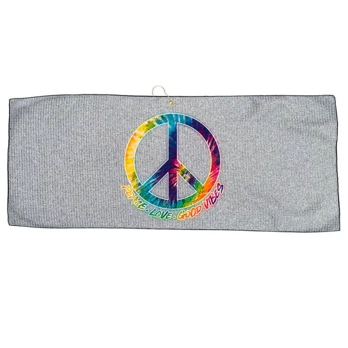 Peace Love Good Vibes Large Microfiber Waffle Golf Towel