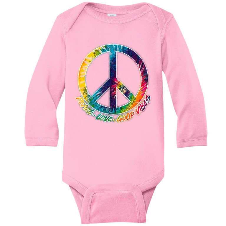 Peace Love Good Vibes Baby Long Sleeve Bodysuit