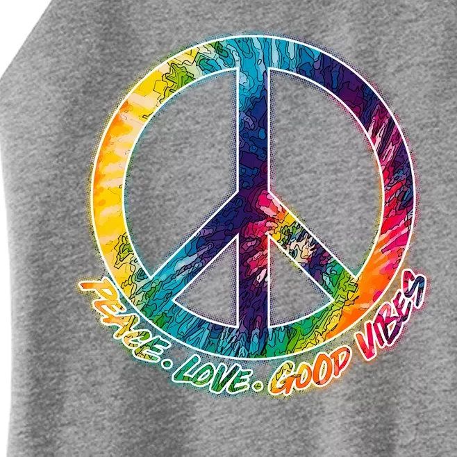 Peace Love Good Vibes Women’s Perfect Tri Rocker Tank