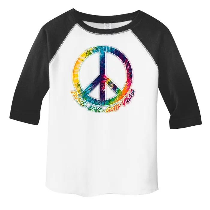 Peace Love Good Vibes Toddler Fine Jersey T-Shirt