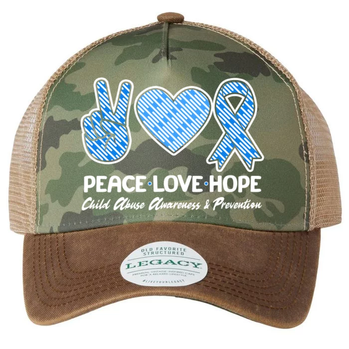 Peace Love Hope Child Abuse Awareness and Prevention Legacy Tie Dye Trucker Hat