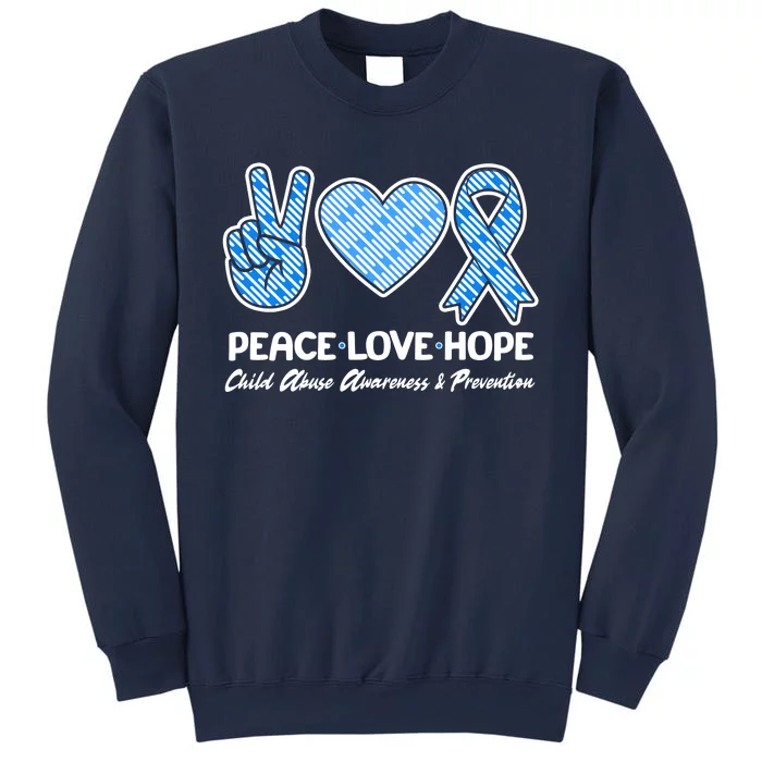 Peace Love Hope Child Abuse Awareness and Prevention Sweatshirt