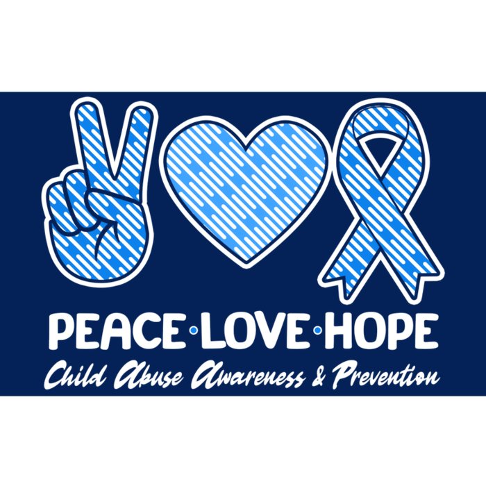 Peace Love Hope Child Abuse Awareness and Prevention Bumper Sticker