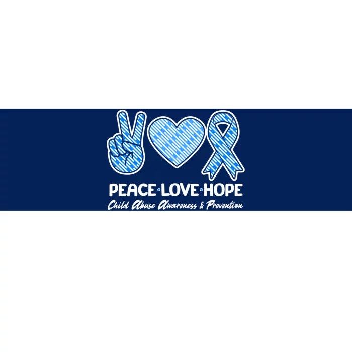 Peace Love Hope Child Abuse Awareness and Prevention Bumper Sticker