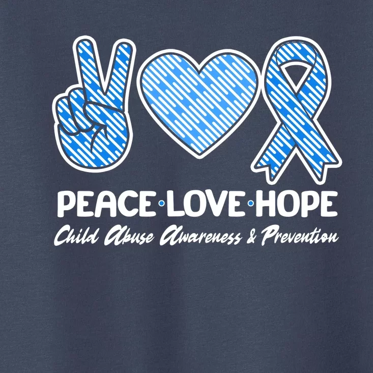 Peace Love Hope Child Abuse Awareness and Prevention Toddler T-Shirt