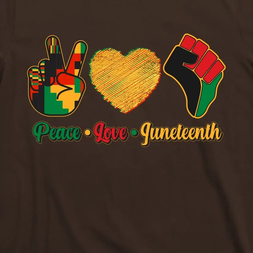 Peace Love Juneteenth June 19 1865 T-Shirt