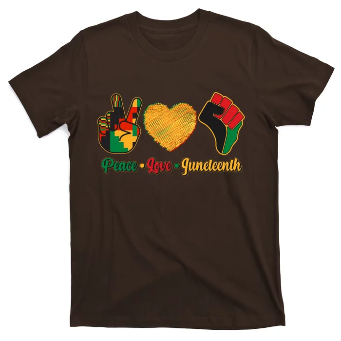 Peace Love Juneteenth June 19 1865 T-Shirt