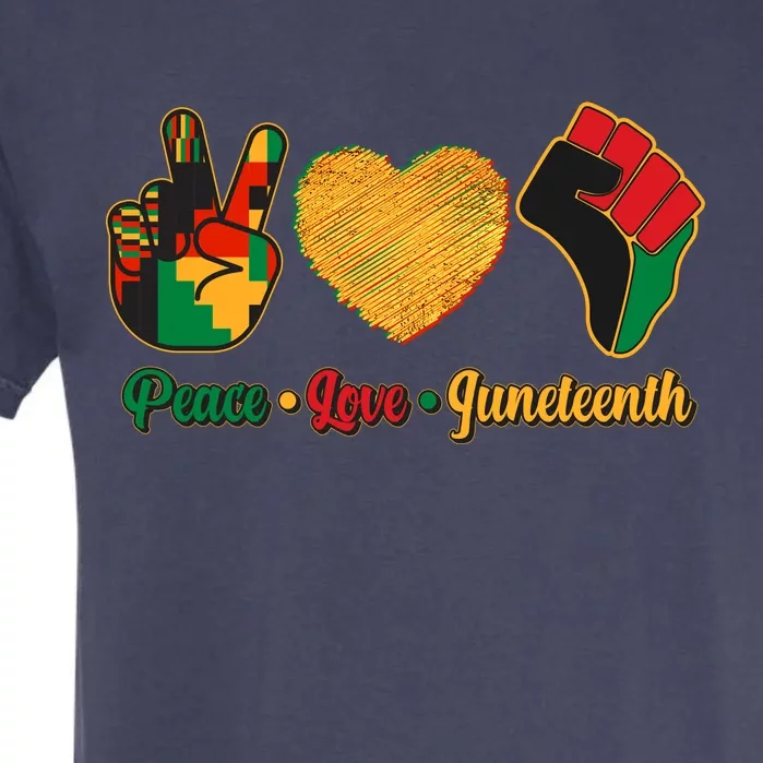 Peace Love Juneteenth June 19 1865 Garment-Dyed Heavyweight T-Shirt