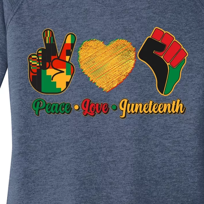 Peace Love Juneteenth June 19 1865 Women's Perfect Tri Tunic Long Sleeve Shirt