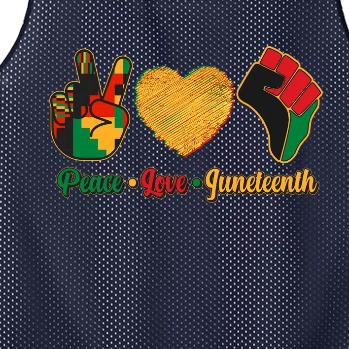 Peace Love Juneteenth June 19 1865 Mesh Reversible Basketball Jersey Tank