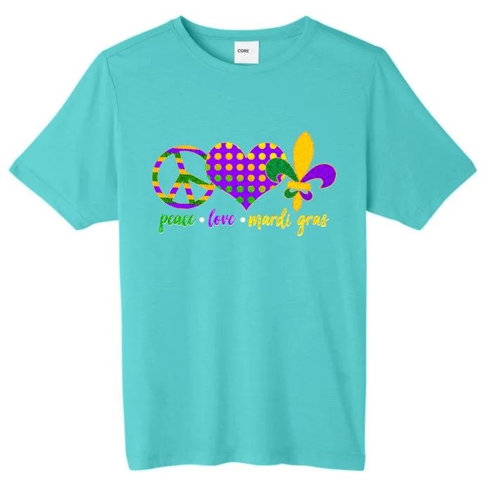 Peace Love Mardi Gras ChromaSoft Performance T-Shirt