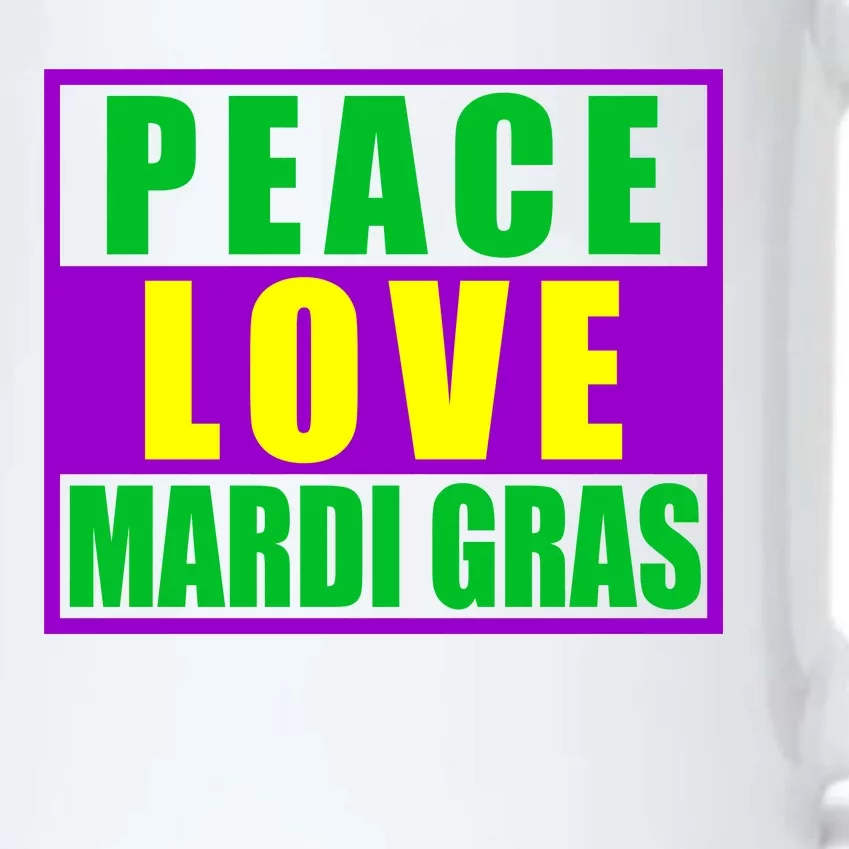 Peace Love Mardi Gras New Orleans Black Color Changing Mug