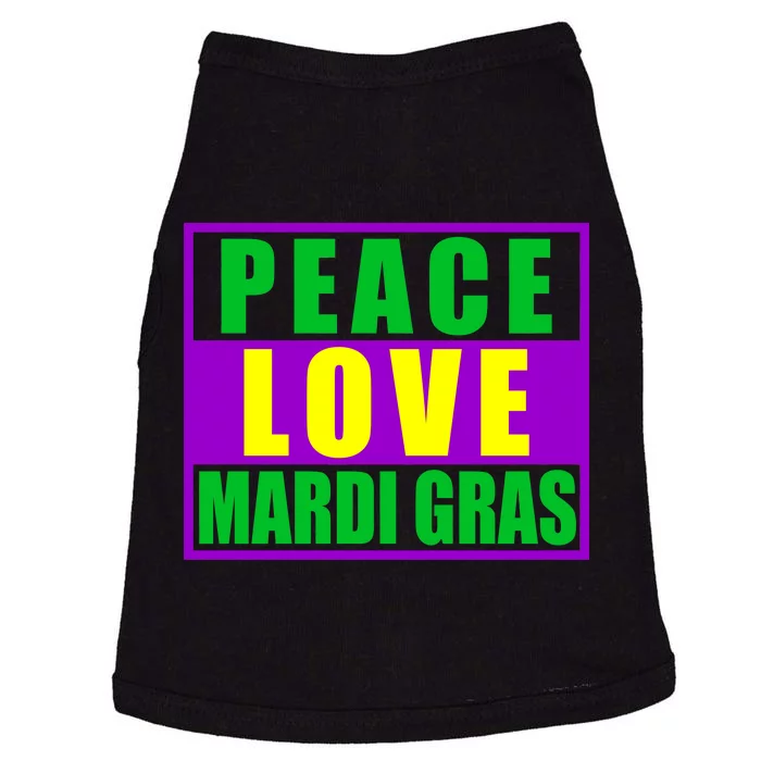 Peace Love Mardi Gras New Orleans Doggie Tank