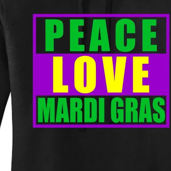 Peace Love Mardi Gras New Orleans Women's Pullover Hoodie