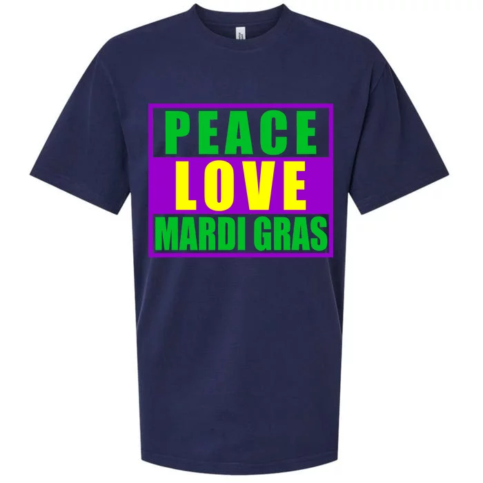 Peace Love Mardi Gras New Orleans Sueded Cloud Jersey T-Shirt