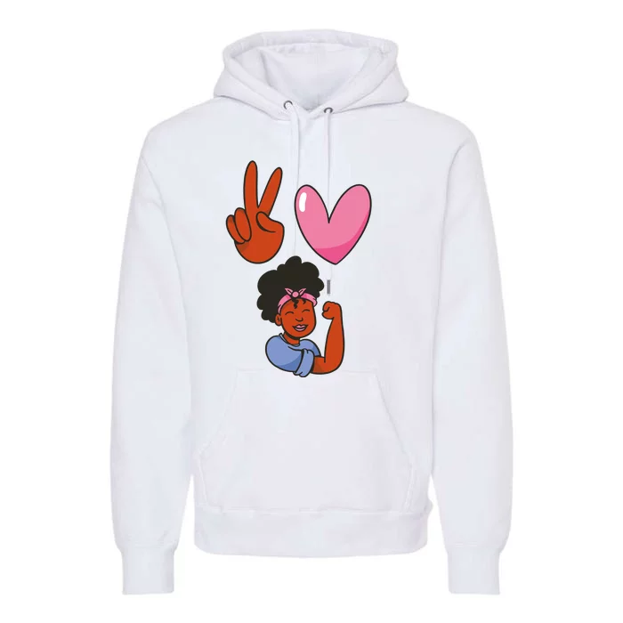 Peace Love Melanin Premium Hoodie