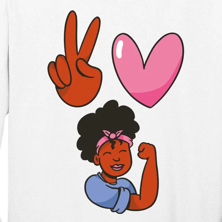 Peace Love Melanin Tall Long Sleeve T-Shirt